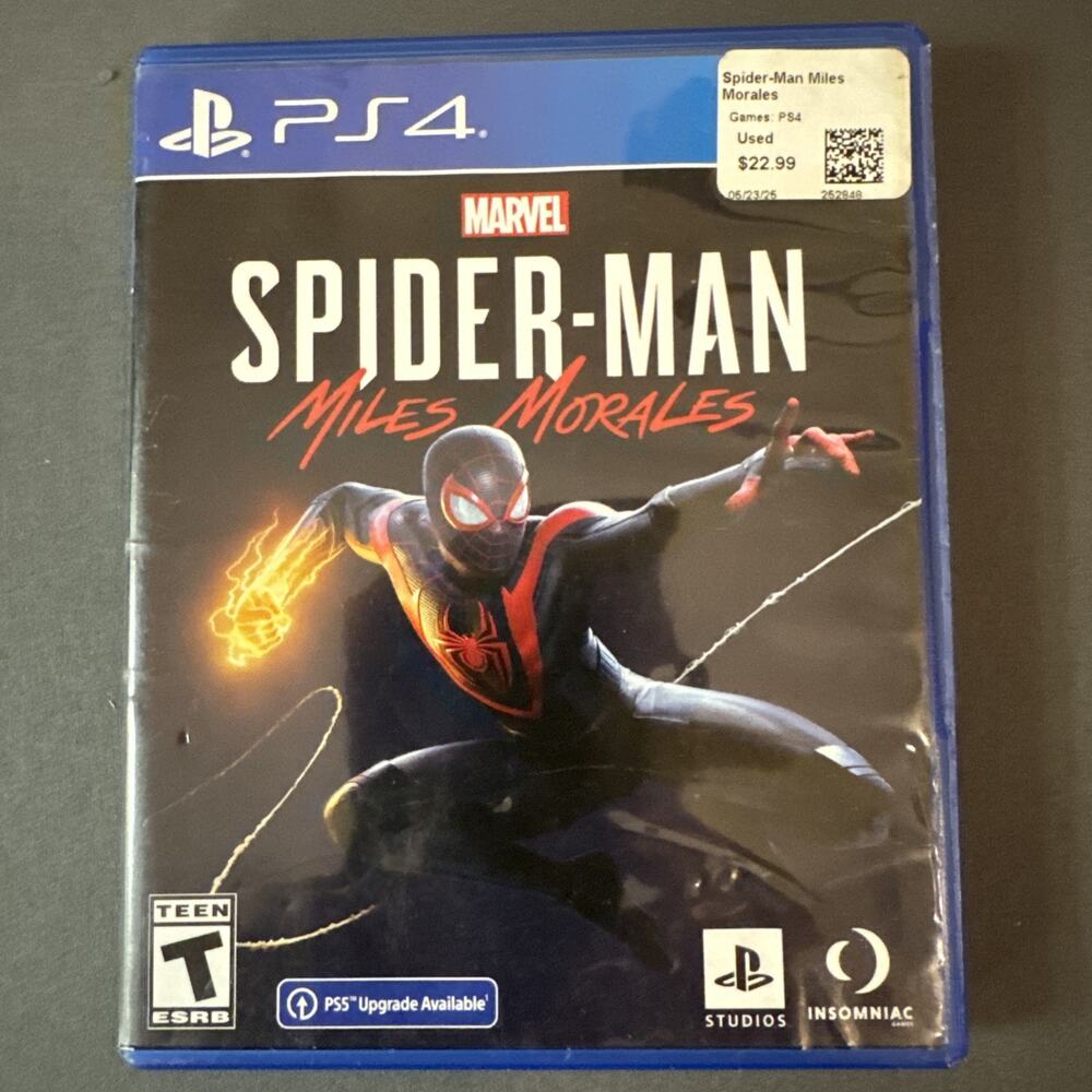 Marvel Spiderman Miles Morales (Sony PlayStation 4 PS4, 2020) Preowned